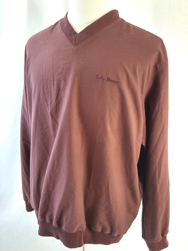 l bean mens mauve purple sports poly golf pullover - size xl x