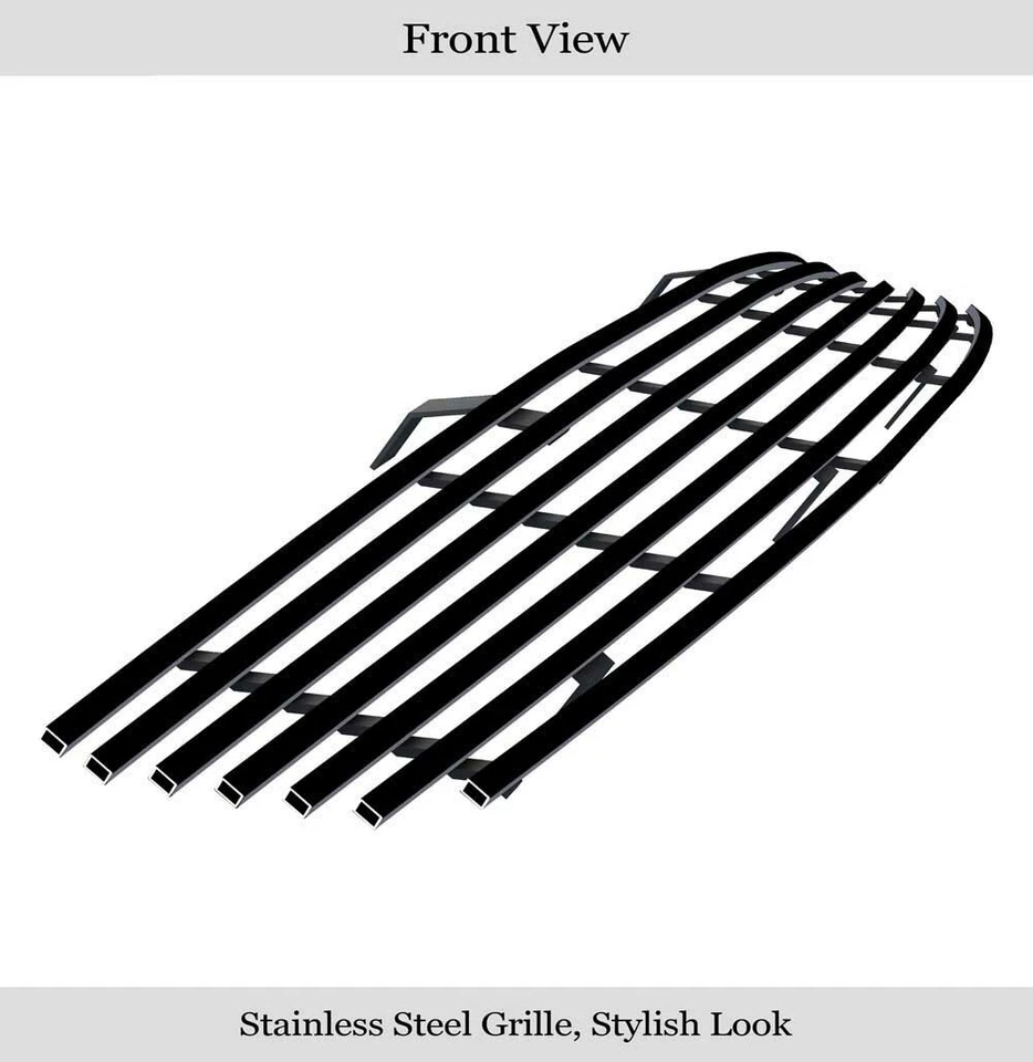 Fits 2003-2004 Infiniti G35 Sedan Stainless Steel Black Billet Grille Insert Foto 2 de 4