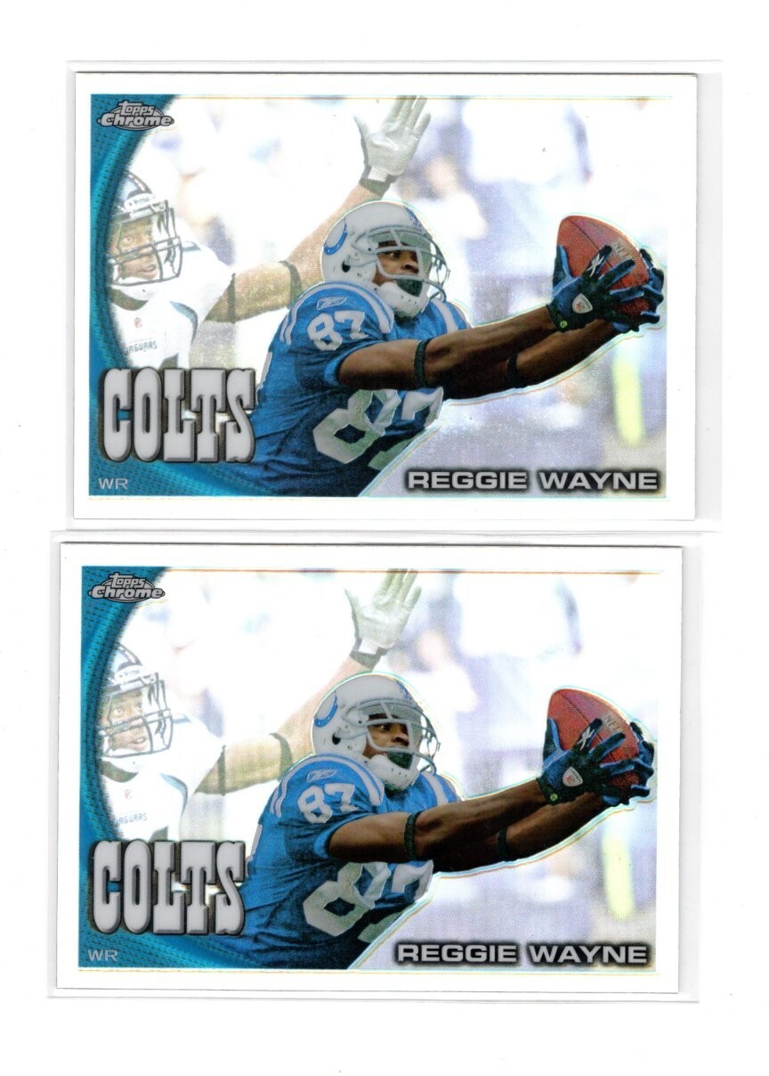(2) 2010 TOPPS CHROME REGGIE WAYNE #C176 REFRACTOR HURRICANES COLTS HOF BOUND?