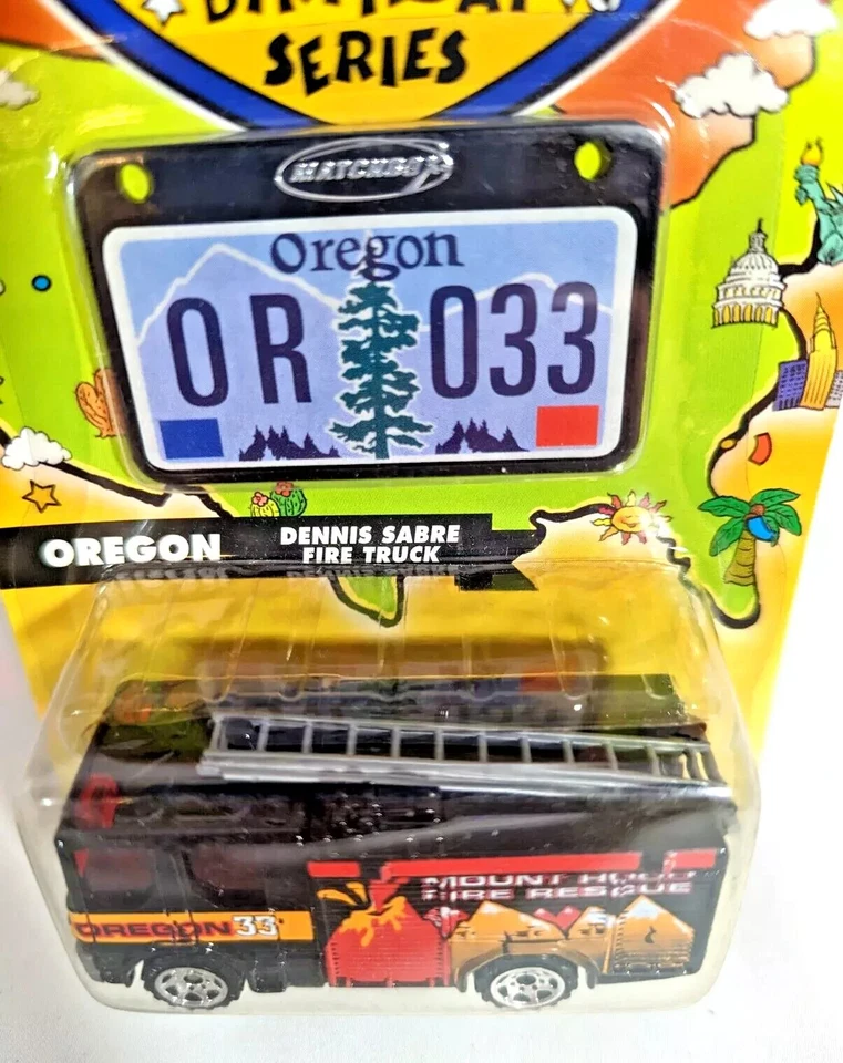 Matchbox Across America Oregon Dennis Sabre Fire Truck Western Collection OR-033 - Image 2 of 4