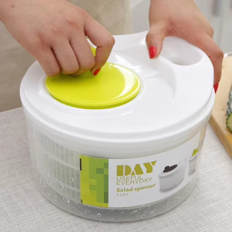 Salad Spinner Vegetable Dryer Bowl Lettuce Washer Kitchen Cleaning Gadget Tool-image