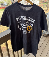 Pittsburgh Pirates T-Shirt  47 Brand Black Size XL Baseball Gold Whtie Black