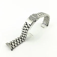 Curved Ends Metal Strap 18 19 20mm 21mm 22mm 23-30mm Stainless Steel Watch Band