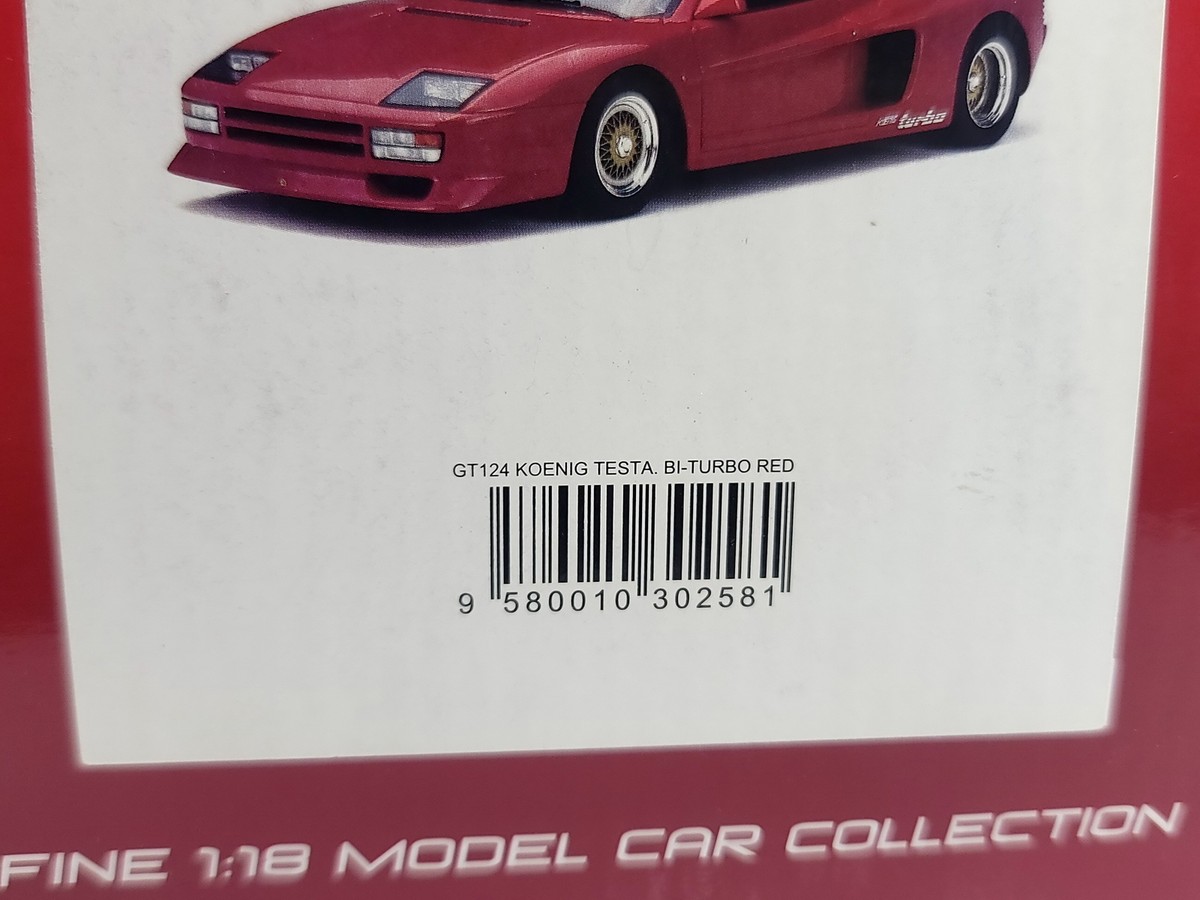 No249 ミニカー1/18 Special Testarossa Turbo No249 Minicar 1