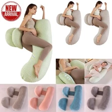 Pregnancy Support Pillow Adjustable & Detachable Support Back, Legs, Belly & Hip