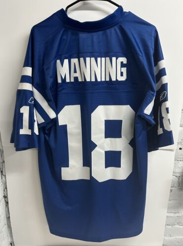 Reebok Peyton Manning #18 Indianapolis Colts Jersey Mens - Size L Stitched - Picture 1 of 5