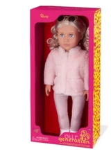 💝NEW Our Generation Ava 18" Fashion Doll with Pink Faux-Fur Coat Outfit💝