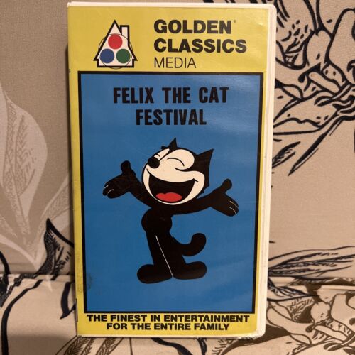 Rare VHS Video Tape 1984 Media VERY CLEAN Felix The Cat Festival Golden Classics - Afbeelding 1 van 6