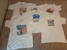 Vintage 1990s Houston Texas T-Shirt Lot 5 Enron Conoco Baker Hughes Race XL L