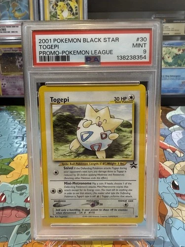 TOGEPI PSA 8 2001 POKEMON BLACK STAR PROMO BSP #30 POKEMON LEAGUE 5218