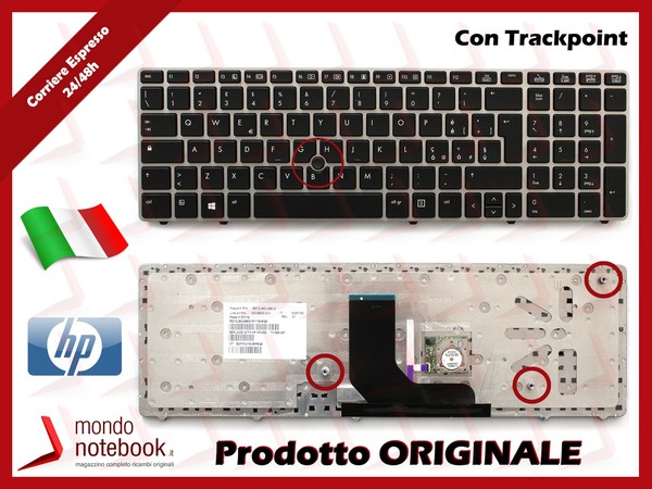 Original Italienische Hp Probook 6560B 6565B 6570B Tastatur Rahmen Silber-image