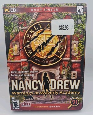 Nancy Drew: Warnings at Waverly Academy Mystery #21 (PC, 2009) Slipcover Manual