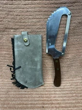 Unique Field Hunting Skinning Butchers Combination Hunting Knife Tool W/ Sheath