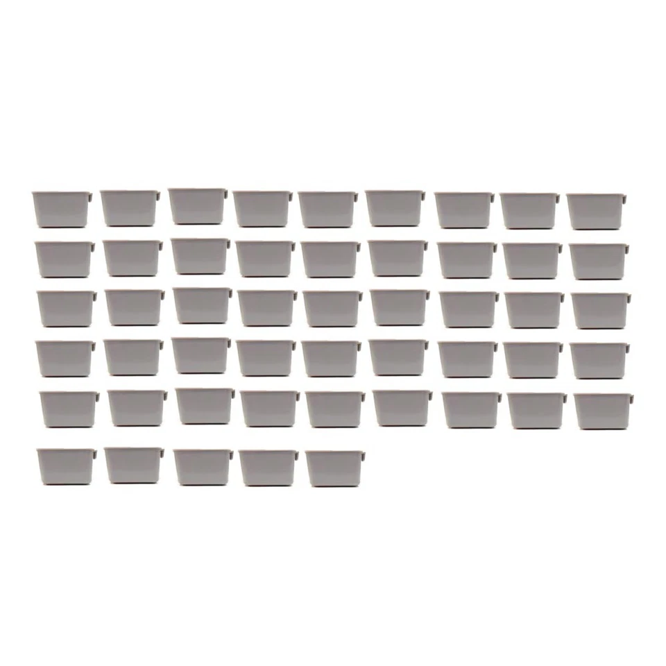 50pk Gray Cage Cups 1 Pint / 16 fl oz Hanging Feed & Water Cups Chicken Poultry - Image 2 of 4