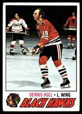 1977-78 Topps Hockey Card Dennis Hull Chicago Blackhawks #225 VG-EX