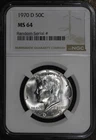 1970-D (MS64) Kennedy Half Dollar 50C NGC - Key Date