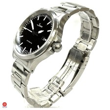 Sinn 556.M Automatic Pilot Watch Black Dial Date 38.5mm Stainless Steel Bracelet
