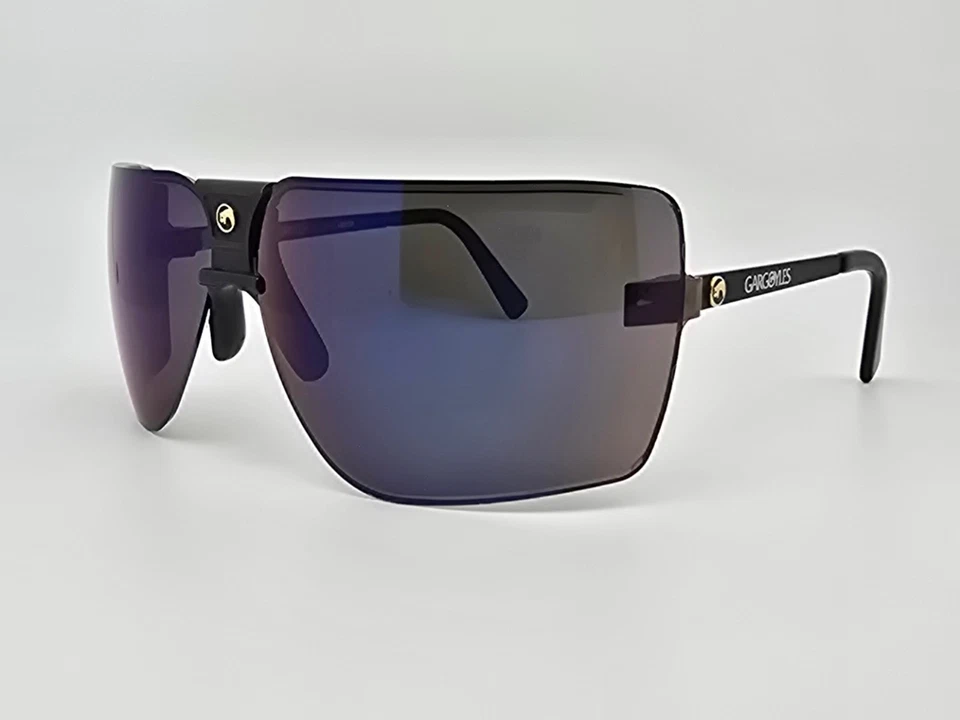 Gafas de sol Terminator espejo azul caleidoscopio marco negro Gárgolas 85 mm Gen 1 Foto 3 de 4