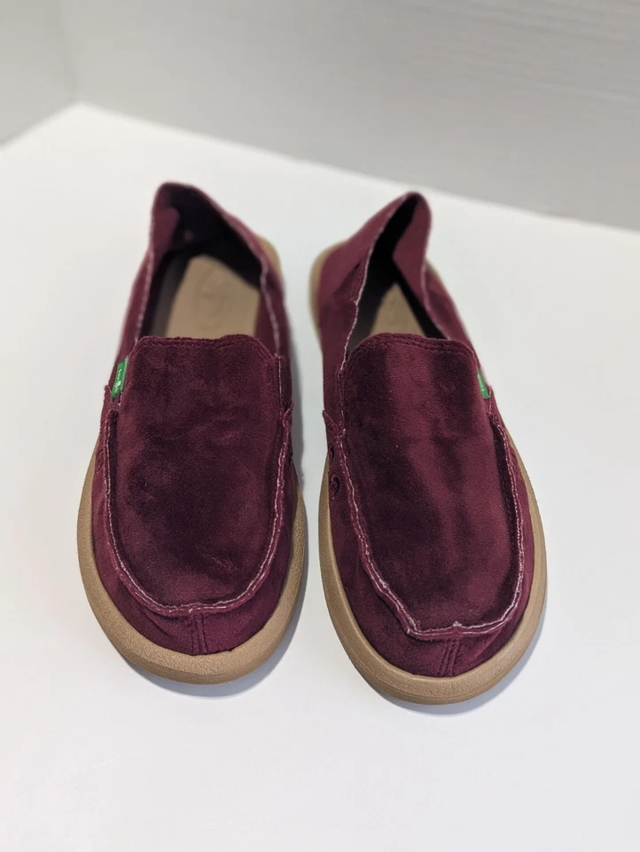 Zapatos de rumba de terciopelo Sanuk Donna para mujer talla 8 rojos Foto 2 de 4