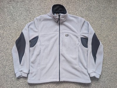 Vintage Lowe Alpine Fleece Womens Medium Grey Full Zip Waffle Polartec Walking