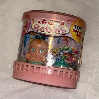 TOMY Micro Babies Celebration Baby Mini Figure Playset Pink Capsule 2005