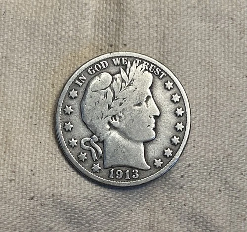 1913-D Barber Half Dollar VG ZM