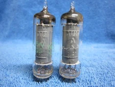 Matched Pair GE 6AQ5A Beam Power Tubes 6AQ5 6HG5 6005 EL90 6095