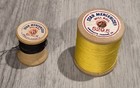 Lot Of 2 Vintage Star Brand Wooden Spools Of Thread — photo 2