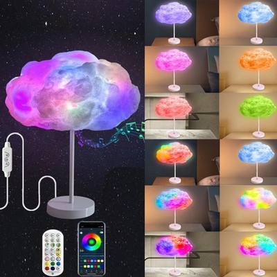 3D Cloud Lightning Lamp Night Light Desk Light Kit Music Sync Multicolor Chan...
