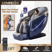 6D+ Dual-Core Massage Chair, 6-Hand, SL Track, Heat & AI Voice Control