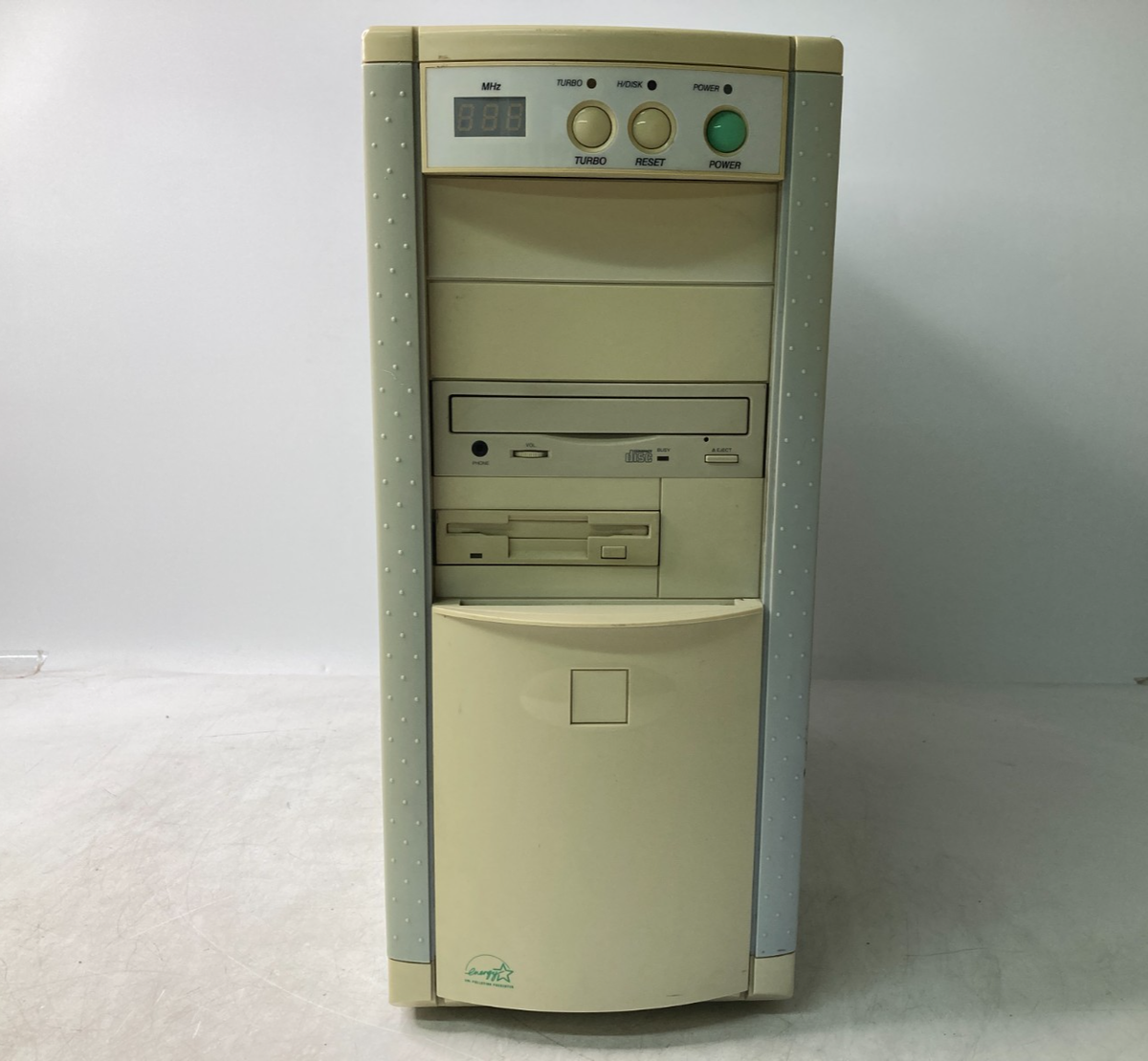 マサキのパソコン Bill's PC 旧裏 Old Back ARS9 PSA Vintage Beige PC Case w/ 250W PSU, CD/Floppy Drive, MHz Clock
