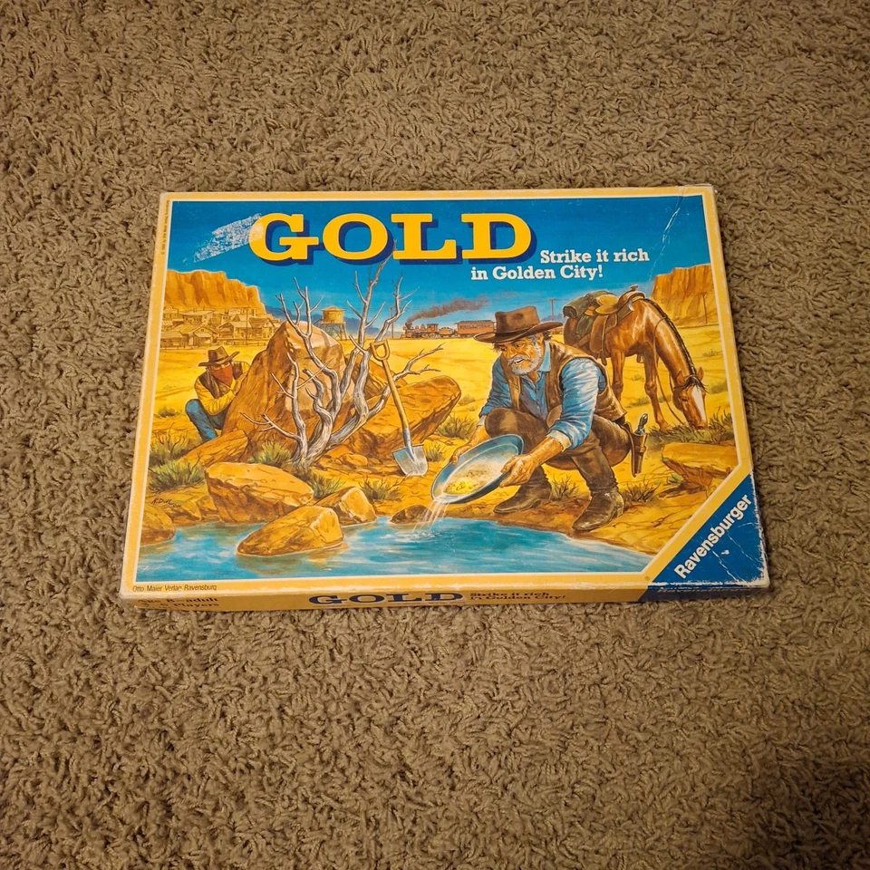 Gold Strike It Rich In Golden City Board Game 100% Complete 1989 Ravensburger - Image 2 of 4