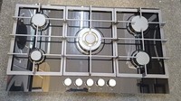 AEG 90cm gas on glass Built-In Gas Hob cast iron black AEGOG90BK