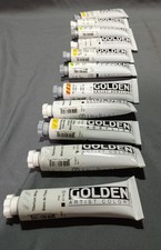 Lot Of 11 Golden Artist Colors Assorted 2 Fl Oz Each