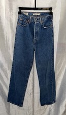 Levis Premium Ribcage Straight Ankle Jeans Womens 26 Medium Wash Blue Button Fly
