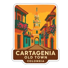 Cartagena Old Town Colombia Sticker Decal Vinyl Die-Cut Symbolic Landmark Design