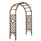 85 In. X 61 In. Wooden Garden Arbor Wedding Arch, 7 Ft. Arch Backdrop Stand for