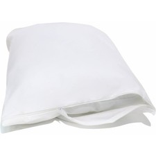 Premium 100 Cotton Zippered Pillow Protector - Standard Size - White - 2 Pack