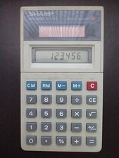 Calcolatrice a energia solare Sharp, Elsi Mate EL-240, made in Japan, vintage