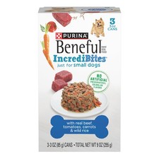 Purina Beneful Small Breed Wet Dog Food With Gravy, 3 Ounce Pack of 24 