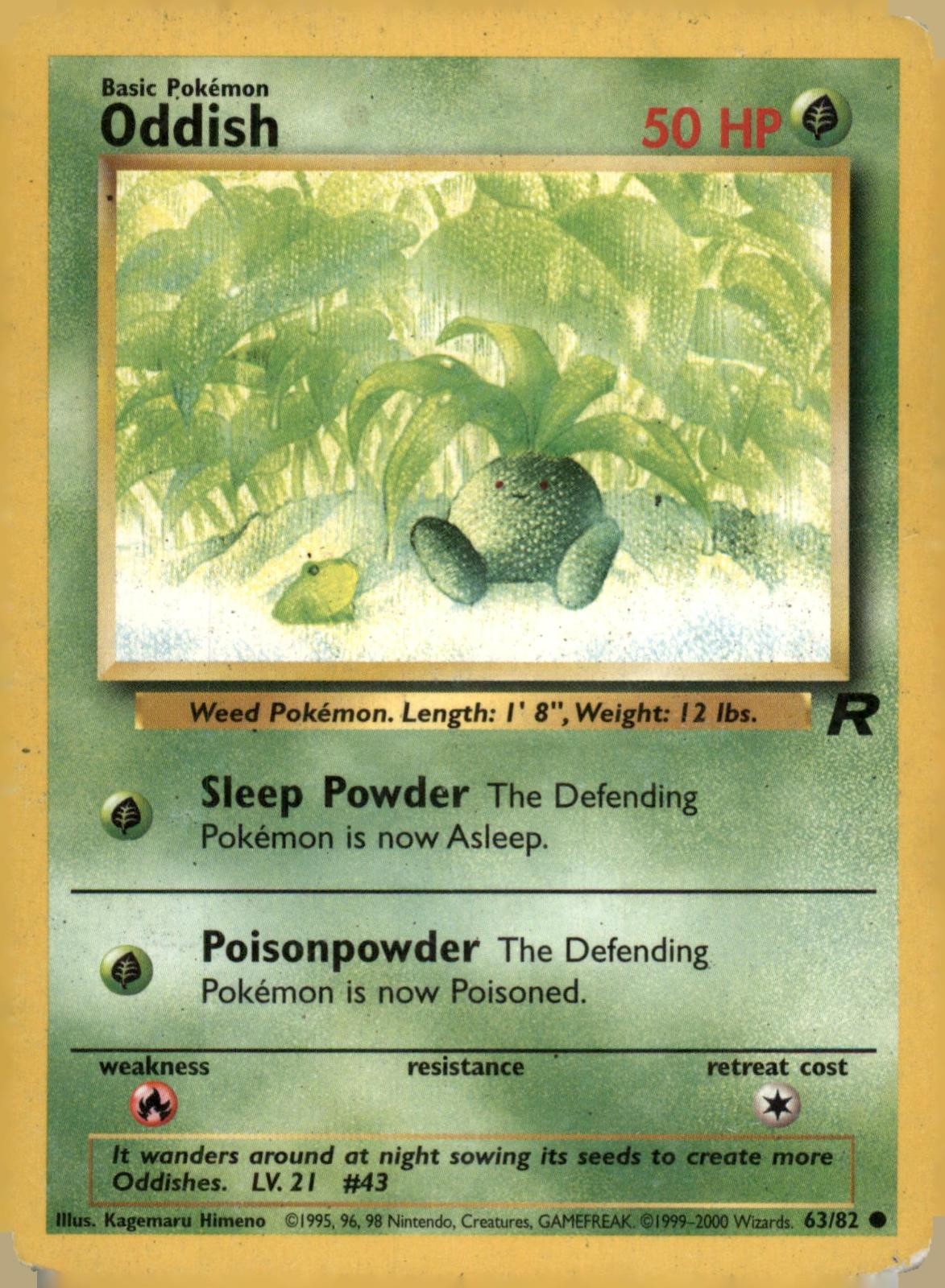 ODDISH 63/82 TEAM ROCKET UNLIMITED DMG