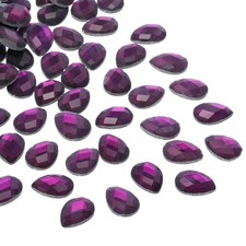 PATIKIL Acrylic Teardrop Gems, 50 Pcs 14x10mm Flat Back Teardrop Rhinestones ...