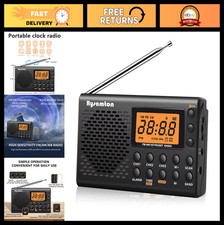 Portable NOAA Weather Radio - AM/FM/WB Emergency Alert, Long Battery Life, Alarm