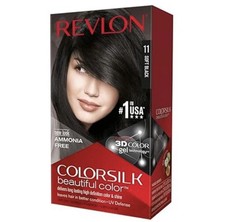  12 pack Revlon ColorSilk Beautiful Color 11-Soft Black Permanent Hair Color