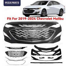 For Chevy Malibu 2019-2024 Front Upper Lower Bumper Cover Grille w/o Fog Light