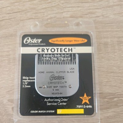 Genuine OSTER  Scherkopf Blade Hund Skip Tooth 913-64 Cryotech1/8'' 3.2mm NEU 
