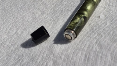 Unbranded Nib"Vis*A*Vac VelveTouch 7240 U.S.A.," Greens/Chrome Trim Fountain Pen - Picture 10 of 19