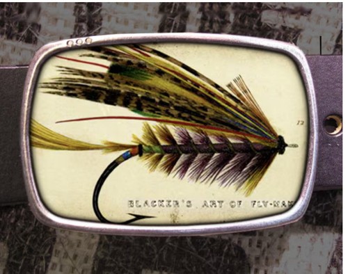 FLY FISHING LURE Fisherman Belt Buckle