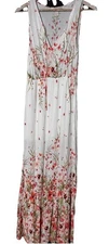 Cottagecore Fairy Forever 21 Contemporary Pink Floral tiered Maxi Dress S