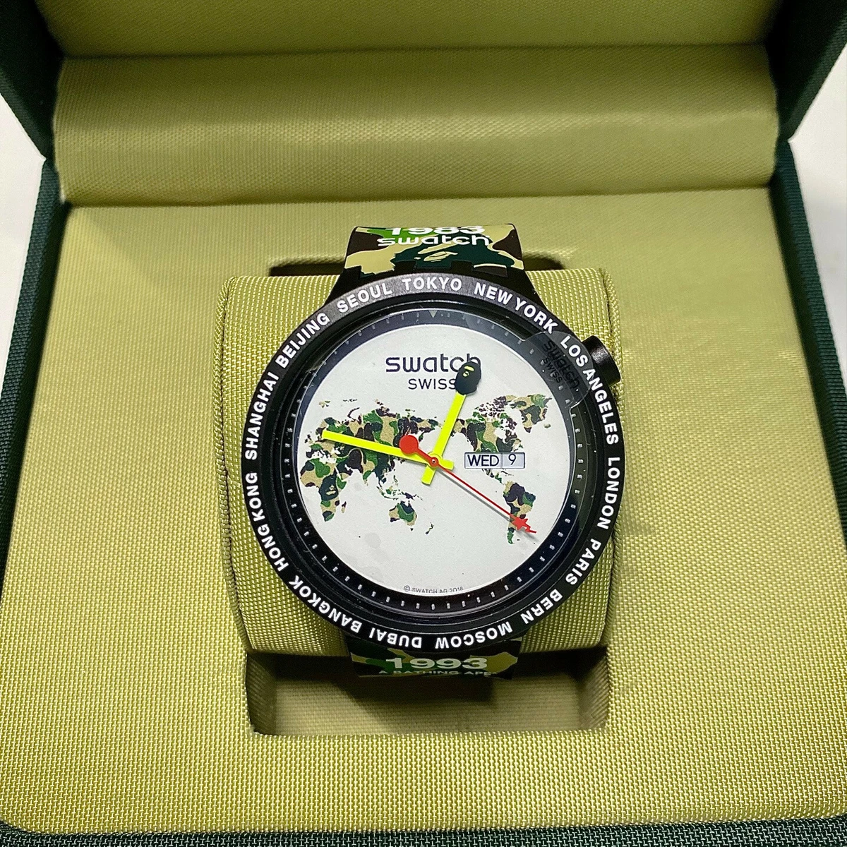 Swatch x BAPE Big Bold Watch The World Global Limited Edition 2019 Complete Set